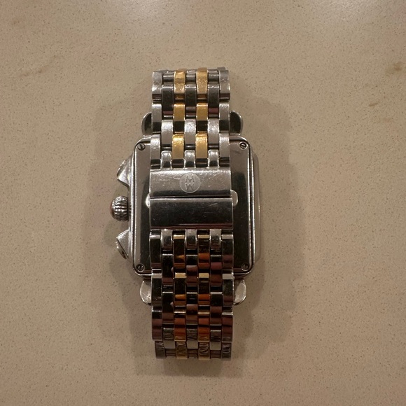 Michele 33m Silver and Gold band, Mother of Pearl face Women's Watch - Picture 10 of 10